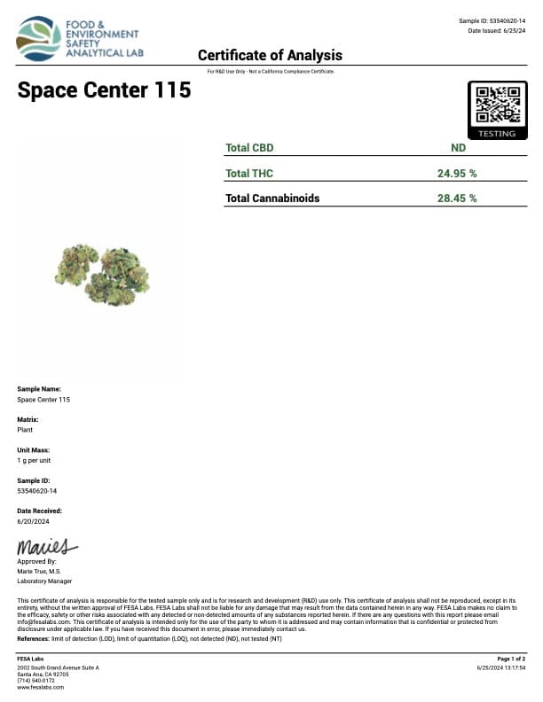 Strain COA